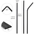 Straws Flexible juice Pipe - 100pcs Black. 