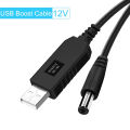 USB Power Boost line DC 5V to DC 9V / 12V Powerbank to Router and Onu Step UP Module USB Converter Adapter Cable 2.1x5.5mm Plug (current chole geleo power bank diye chalanor cable). 