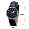 Sunnyheart Men Quartz Watch Stylish Men's Quartz Watch Clear Print Dial Adjustable Faux Leather Strap High Accuracy Business Gift Faux Leather Strap Men Watch. 
