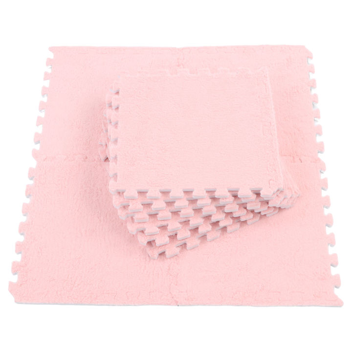 Foam mat 10pcs Plush Foam Floor Mat Soft Thick Split Joint Interlocking Plush Foam Rug for Room Floor toys for children q
