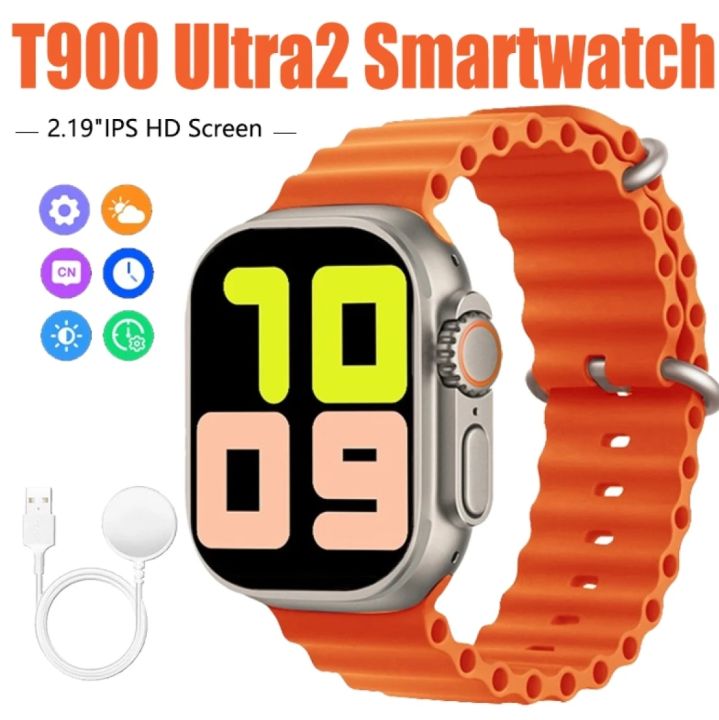 T900 Ultra 2 Smart Watch 2.19 inch  Bluetooth Heart Rate Smartwatch for Men Women Ultra Seris 8 Iwo Bluetooth Call Wireless Charge Watch