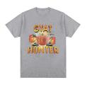 Gyat Hunter Funny Meme T-shirt Women's Fashion Retro Short sleeved T-shirt Casual Loose Large T-shirt Street Clothing. 