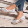 Cross Border Plus Size Sandals Women's 2021 Spring Summer British Breathable Cutout Slip-On Flat Loafer Women's Sandals In Stock.