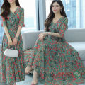 New Dot print Stylish womens high quality One Piece long dress, 3D screen print.