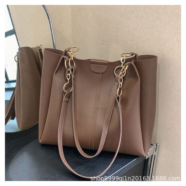 Large Capacity Bag Women's Summer 2023 New Trendy Tote Bag Commuter Bag College Student Class Shoulder Bag Shopping Bag