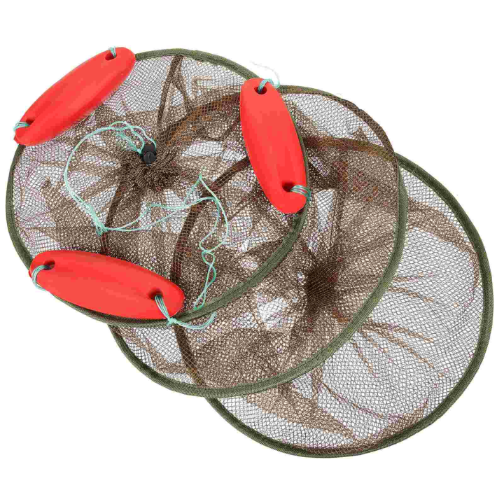 Collapsible Large Capacity Fishing Net Floating Fishing Net Portable Fishing Mesh Net Locating Net Drawstring Fish Catching Net