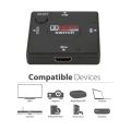 1080P 3 in1 Out HDMI Switcher 3 rt HDMI Switch Female to Female Switcher Splitter Box Selector for HDTV Video HDMI Switcher-HDMI Switcher. 