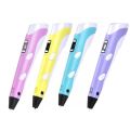 3D painting pen Three-color supplies Crafting Doodle Drawing Arts Printer PLA/ABS Filaments Kid Gift Pink.