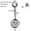 【Booming】 1PC Titanium Internal Thread Belly Bar Labret Piercing Tongue Ring Tragus Cartilage Helix Earring Conch Rook Daith Lobe Piercing.