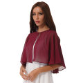 Women Elegant Shawl Cardigan Chiffon Bolero Wedding Wrap Woman's Shrugs Evening Cape Wraps Party Dress Cover Ups Bridal Shawls.