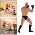 Boxing Man Model Figures Collection Hand Painted for Scenery Landscape Accessories.