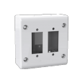 2 Hole Piano Switch Box Plastic Nylon ( Electrical Switch Board of 2 points ) White Color 2 Pcs. 