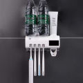 【Limited-time offer】 UV Light Sterilizer Toothbrush Holder Cleaner Toothpaste Dispenser Wall Mount Creek. 