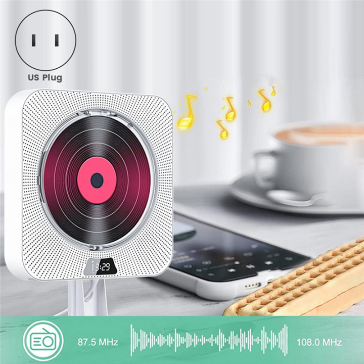 Portable%20CD%20Player%20Bluetooth%20CD%20Speaker%20Digital%20Display%20Stereo%20Speaker%20Wall%20Mounted%20Music%20Player%20Durable%20White%20for%20Student%20US%20Plug%20-%20Image%202