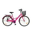 Duranta Steel 1-Spd Angellena Ladies 24" Pink Bicycle With Basket. 
