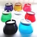 New PVC Plastic Sun Visor Hats Women's Large Brim Candy Casual Windproof Caps For Cycling UV Protection Sunscreen Hats. 
