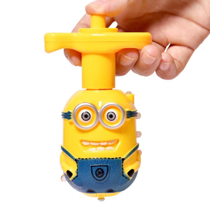 Minion Rattle 【Toy life hall】Minions Flashing Music Spinning Top Gyroscope Kids Party ...