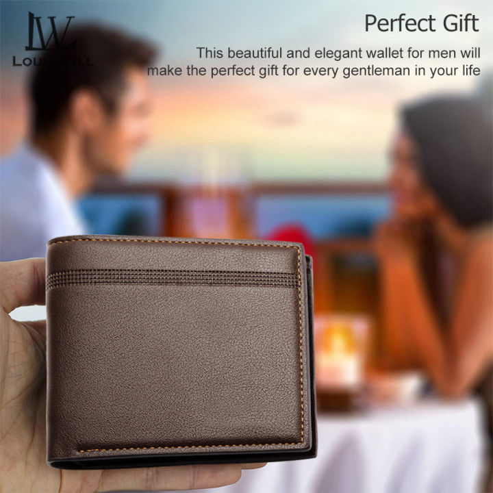 LouisWill%20Men%20Wallets%20Short%20Wallets%20Soft%20PU%20Leather%20Purse%20Bifold%20Wallet%20Money%20Cash%20Purses%20Clasp%20Coin%20Pouch%20ID%20Credit%20Cards%20Holders%20for%20Business%20Travel%20Office%20-%20Image%209