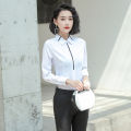 Business Shirt Female Student Korean Style Loose 2024 Spring and Autumn New Slim Bottoming White Shirt Formal Suit Work Clothes.