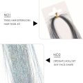 【The Edge of Beauty】Hair tinsel strands kit, tinsel hair extensions, fairy hair tinsel kit women girls tools (12.