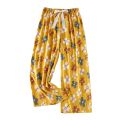 Spring and summer thin lounge pants, women's floral sweet and casual, can be worn outside, air-conditioned pants, loose home single pajama pants, trousers.