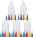 5pcs 50CC Needle Tip Applicator Cake Decorating Art Bottle Condiment Dispenser Glue Squeeze Bottle for Oil DIY Craft Painting. 