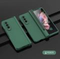 Phone Case For Samsung Galaxy Z Fold 6 5 4 3 5G With Pen Slot Holder For S Pen Hinge Plastic Cover With Front Screen Glass. 