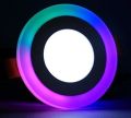 Led 6W (3+3) Concealed Round Colour Panel Celling Light 3D Effect Lighting - Light - Light - Light. 