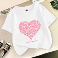 Girls 'short-sleepred T-shirt CUHK CHILDREN'S baby summer dress NEW CHILDREN'S base shirt printing fashion Korean version loose. 