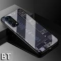 For OPPO Reno 5 Pro Back Cover Version Theme Case Tempered Glass Protection shockproof Cover for OPPO Reno5 Pro case Transparent Circuit Board Design Full Coverage Phone cases. 