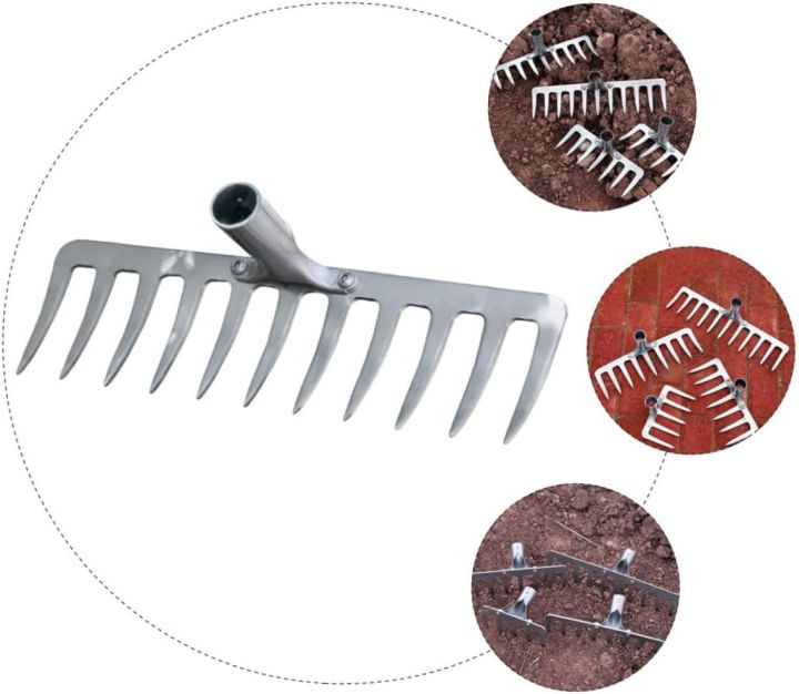 Grass Mowing Rake Planting Tool Bow Rake (11 teeth) 1 Pcs