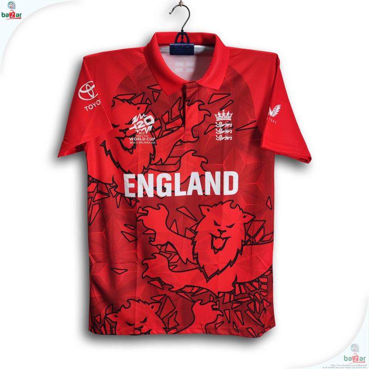 England T20 World Cup Jersey - Half Sleeve Collar Polo Cricket Jersey For Men - England T20 Jersey 2026