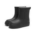 New fashion women's rain boots medium and low waterproof anti-slip rain boots winter velvet detachable water shoes soft sole rubber shoe cover.