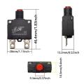 5Pcs Circuit Breaker Overload Protector Switch Fuse 3A 4A 5A 8A 10A 12A 15A 18A 20A 25A 30A Resettable 220V with Waterproof Cap. 
