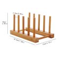 Durable Dish Rack Pots Wooden Plate Stand Wood Kitchen Cup Display Drainer Holder.