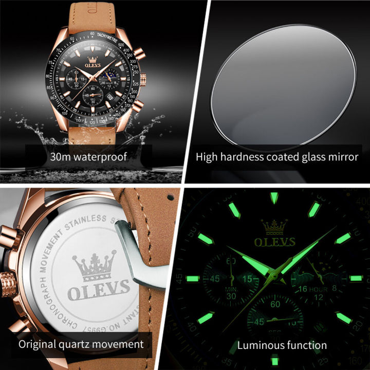 OLEVS%20Watch%20for%20Men%20%20Waterproof%20Trendy%20Kpop%20Style%20Chronograph%20Phase%20of%20Moon%20Calendar%20Luminous%20Leather%20Strap%209957%20-%20Image%206