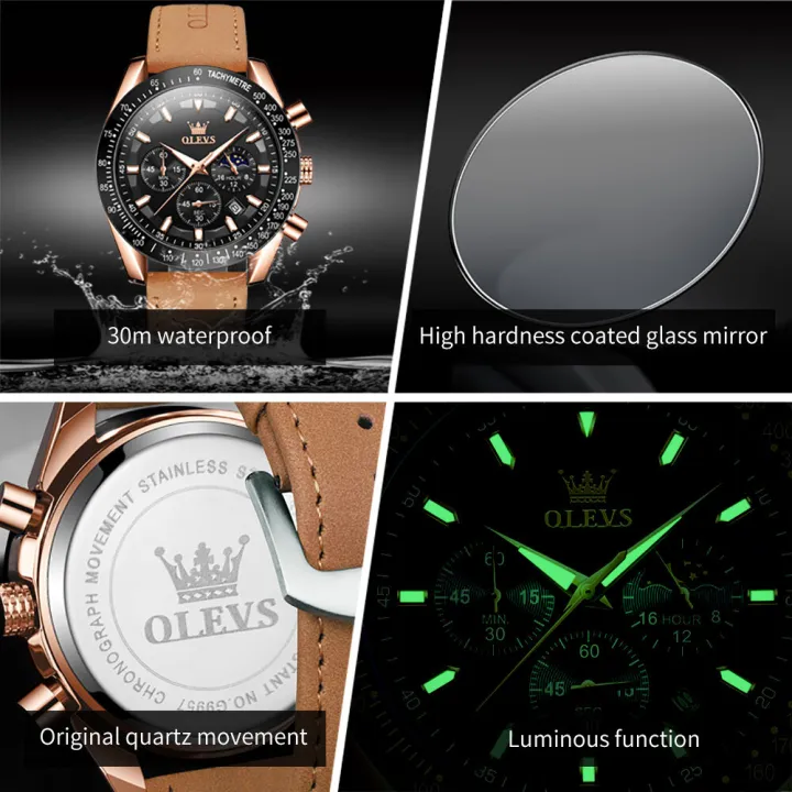 OLEVS%20Watch%20for%20Men%20%20Waterproof%20Trendy%20Kpop%20Style%20Chronograph%20Phase%20of%20Moon%20Calendar%20Luminous%20Leather%20Strap%209957%20-%20Image%206
