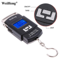New Digital Portable Weight Scale 50 Kg LCD Screen Display with Blue Background Light- Black - Weight Machine.