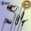 New QKZ DM9 Zinc Alloy HiFi Metal In Ear Earphones with Microphone - Black New In Ear Earphones.