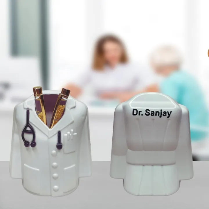 Doctor%20Coat%20Pen%20Pencil%20Holder%20Stand%20For%20Desk%20And%20Offices%20Tables%20(Plastic),%20Stationery,%20White%20-%20Image%207