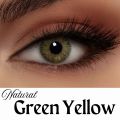 New Bella Natural Green Yellow Contact Lens With Regular Kit Box For Men and Women. 1 Pair Bella Color Contact Lens For Eye Makeup and Cosmetics. Bella Natural Series. #greenyellow.