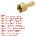 Durable Pipe Fitting PCF Pipe Joint Tube Brass Hose Barb 1/8" 1/4" 3/8" 1/2" FeMale Thread Coupler Connector Adapter PU PE Tube.