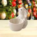 Ceramic Rabbit Egg Cup Kitchen Gadget Dinnerware Easter Bunny.