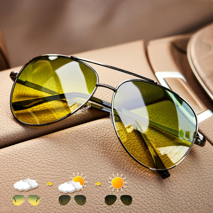 Pilot Men's HD Polarized Photochromic Sunglasses – Sports Driving Eyewear UV400
