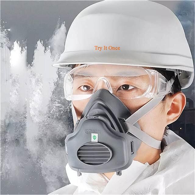 Powecom Dust Proof Mask Half Face KN95 Industrial Mask for Men Anti-Allergy Safety Mask for Girls with Filter