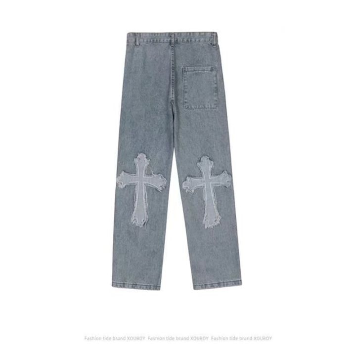 2023%20Fashion%20Trousers%20Cross%20Denim%20Pants%20Streetwear%20Hip%20Hop%20Low%20Rise%20Baggy%20Jeans%20For%20Men%20Korean%20Y2k%20Women%20Cargo%20Pants%20Punk%20Clothe%20-%20Image%206