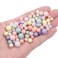 30g/Bag No Hole Plastic Acrylic Macarons Candy Solid Color Matte Frosted Loose Beads For Necklace Bracelet DIY Jewelry Making Beads. 