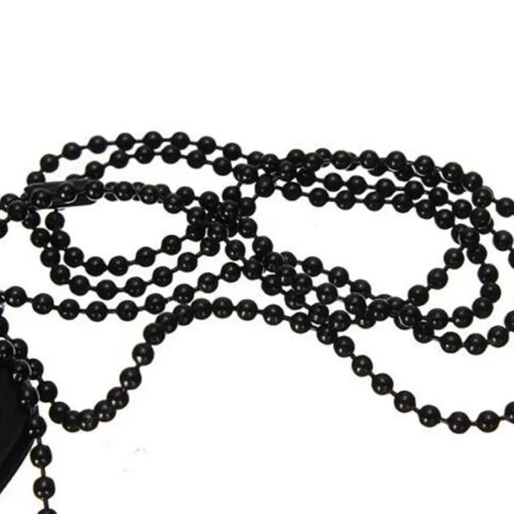 LALA%20Men%20Black%20Military%20Army%202%20Dog%20Tags%20Chain%20Pendant%20Necklace%20N045%20-%20Image%207
