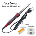 Soldering Iron Combo 3pcs Pack (Soldering Iron 60 Watt, Soldering Wire lead, Rosin)- Tatal Soldering iron 220V 60 watt Stander Quality Soldering iron Combo Pack. 