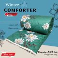 Comforter for Winter King size Exclusive Comforter with full cotton fabric 84*90 inch European cube style (1pcs Box) White , Red , Pink , Blue. 